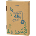 TANOSEE リサイクルポリ袋 青 45L BOXタイプ 1箱(100枚)