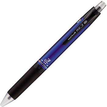 三菱鉛筆 消せる 3色ゲルインクボールペン ユニボールR:E3 0.5mm ネイビー URE350005.9 1本