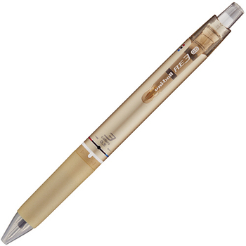 三菱鉛筆 消せる 3色ゲルインクボールペン ユニボールR:E3 0.5mm シャンパンゴールド URE350005.25 1本