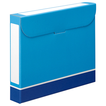 TANOSEE ファイルボックス A4 背幅53mm 青 1セット(50冊:5冊×10パック)