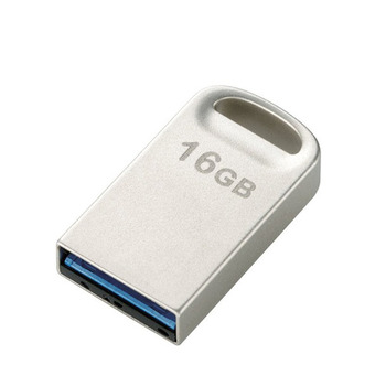 エレコム USB3.0対応超小型USBメモリ 16GB シルバー MF-SU316GSV 1個