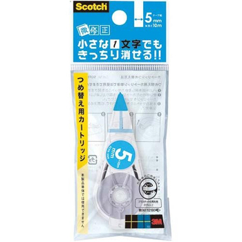 3M スコッチ 修正テープ 微修正 交換用カートリッジ 5mm幅×10m SCPR-5NN 1セット(10個)