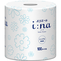 大王製紙 エリエール i:na(イーナ)トイレットティシュー 個包装 シングル 芯あり 100m 無香料 1セット(72ロール)