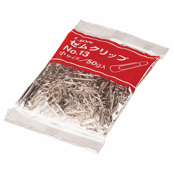 ライオン事務器 ゼムクリップ 小 23mm 50g No.13 1セット(10袋)