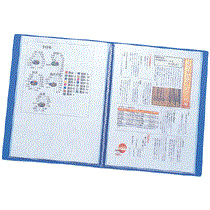 ビュートン クリヤーブック A4タテ 10ポケット 背幅9mm ブルー BCB-A4-10B 1セット(10冊)