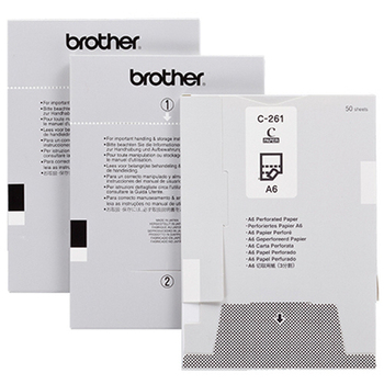 ブラザー M PRINTシリーズ用ペーパーカセット 切取用紙(3分割) A6サイズ C-261 1セット(1000枚:50枚×20カセット)