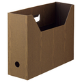 TANOSEE ボックスファイル(WOODY) A4ヨコ 背幅100mm ブラウン 1セット(15冊:3冊×5パック)