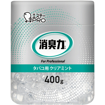 エステー 消臭力 業務用消臭剤 ビーズタイプ タバコ用 クリアミント 本体 400g 1個