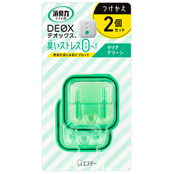 エステー 消臭力 DEOX トイレ用 クリアグリーン 付替用 6ml 1パック(2個)