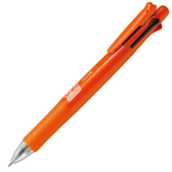 ゼブラ 多機能ペン クリップ-オン マルチF (軸色 パワフルオレンジ) B4SA1-POR 1本