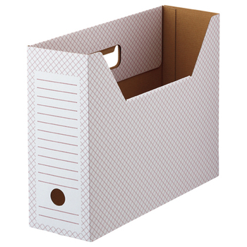 TANOSEE ボックスファイル(ホワイト) A4ヨコ 背幅100mm レッド 1セット(50冊:10冊×5パック)