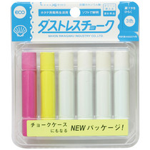 日本理化学 ダストレスチョーク 3色(白4本、赤・黄各1本)/パック DCC-6-3C 1セット(10パック)