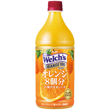 アサヒ飲料 ウェルチ オレンジ100 800g ペットボトル 1ケース(8本)