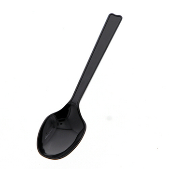 シモジマ HEIKO プラスチックスプーン 16cm 黒 単袋 #004513023 1セット(1000本:100本×10パック)