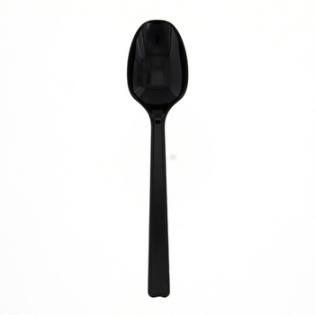 シモジマ HEIKO プラスチックスプーン 16cm 黒 単袋 #004513023 1セット(1000本:100本×10パック)
