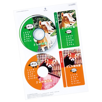 サンワサプライ インクジェットDVD/CDラベル A4 2面 内径41mm スーパーファイン つやなしマット 背&腹ラベル付き LB-CDRJPN-100 1冊