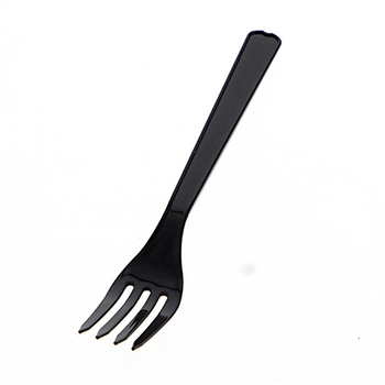 シモジマ HEIKO プラスチックフォーク 16cm 黒 単袋 #004513024 1セット(1000本:100本×10パック)
