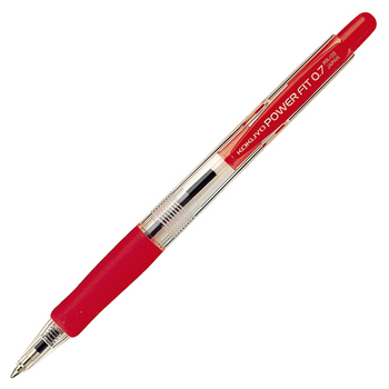 コクヨ 再生樹脂ボールペン(パワーフィット) 0.7mm 赤 PR-100R 1セット(10本)