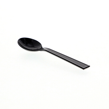 シモジマ HEIKO プラスチックスプーン 12.3cm 黒 単袋 #004513026 1セット(1000本:100本×10パック)