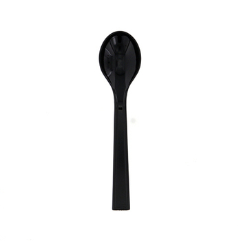 シモジマ HEIKO プラスチックスプーン 12.3cm 黒 単袋 #004513026 1セット(1000本:100本×10パック)