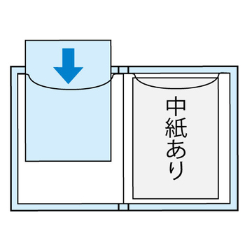 コクヨ クリヤーブック(ウェーブカットポケット)用替紙 B5タテ 2・26穴 青 ラ-T881B 1パック(10枚)