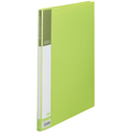 TANOSEE 書類が入れやすいクリヤーファイル「ヨコカラ」 A4タテ 40ポケット 背幅11mm ライトグリーン 1冊