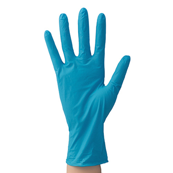 ジャパックス ニトリル手袋 薄手 パウダーフリー ブルー M NBT02 1セット(300枚:100枚×3箱)