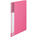 TANOSEE 書類が入れやすいクリヤーファイル「ヨコカラ」 A4タテ 40ポケット 背幅11mm ピンク 1冊