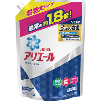 P&G アリエール イオンパワージェル サイエンスプラス つめかえ用 超特大サイズ 1260g 1セット(6パック)