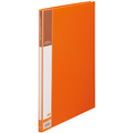 TANOSEE 書類が入れやすいクリヤーファイル「ヨコカラ」 A4タテ 40ポケット 背幅11mm オレンジ 1冊