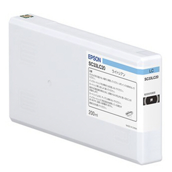 エプソン インクカートリッジ ライトシアン 200mL SC33LC20 1個