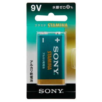 (まとめ)アルカリ乾電池「STAMINA」 9V形 10本入