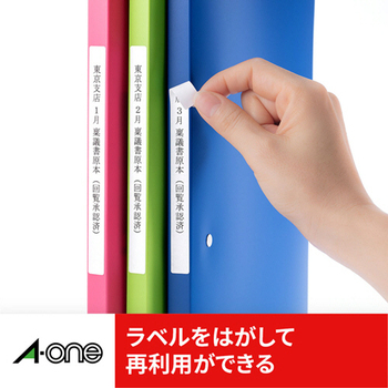 エーワン ラベルシール[プリンタ兼用] キレイにはがせるタイプ マット紙・ホワイト A4 28面 82×18mm 四辺余白付 角丸 31178 1冊(10シート