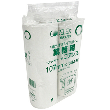 コアレックス 業務用ワンタッチコアレス 150m(107mm幅) 1パック(6ロール)