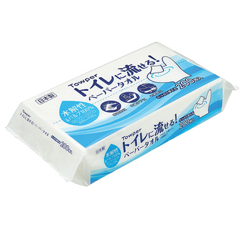 日本製紙クレシア トイレに流せる!ペーパータオル 200枚/パック 1セット(35パック)