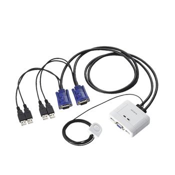 エレコム USB対応パソコン切替器 PC2台用 KVM-KUSN 1台