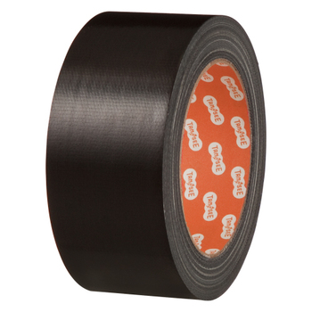 TANOSEE 布テープ(カラー) 50mm×25m 厚み約0.21mm 黒 1巻