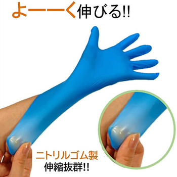 アルフォーインターナショナル ニトリル手袋 パウダーフリー ブルー L T-002 1箱(100枚)