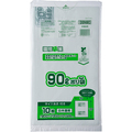 ジャパックス 環境袋策 容量表示入りバイオマスポリ袋 白半透明 90L GSN90 1パック(10枚)