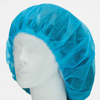 川西工業 不織布アイソレーションヘアキャップ ブルー 7047 1箱(100枚)