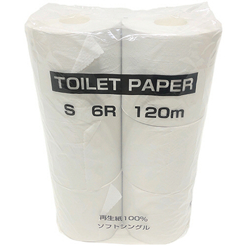 太洋紙業 トイレットペーパー シングル 芯あり 120m 1パック(6ロール)