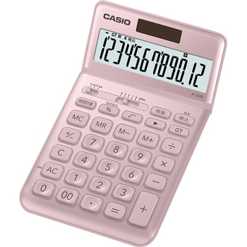 カシオ デザイン電卓 12桁 ジャストタイプ ライトピンク JF-S200-PK-N 1台