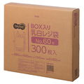TANOSEE BOX入レジ袋 乳白 60号 ヨコ350×タテ600×マチ幅150mm 1箱(300枚)