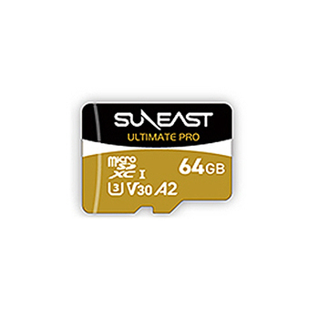旭東エレクトロニクス SUNEAST ULTIMATE PRO microSDXC UHS-I カード 64GB V30 ゴールド SE-MSDU1064B18