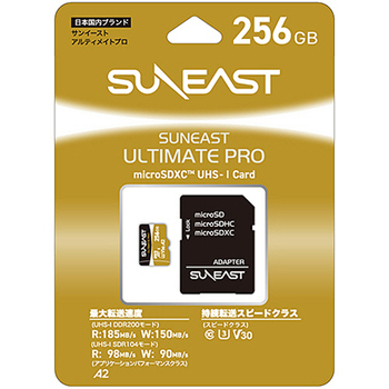 旭東エレクトロニクス SUNEAST ULTIMATE PRO microSDXC UHS-I カード 128GB V30 ゴールド SE-MSDU1128B1