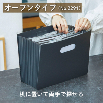 キングジム サクッと整理!ドキュメントファイル(オープンタイプ) A4 13ポケット 白 2291-W 1冊