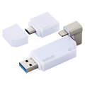 エレコム Lightningコネクタ搭載USB3.2 Gen1メモリ 64GB ホワイト MF-LGU3B064GWH 1個