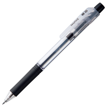 TANOSEE ノック式油性ボールペン ロング芯タイプ 0.7mm 黒 1セット(10本)