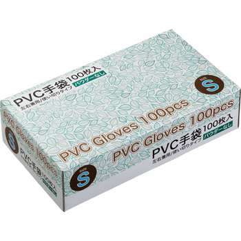PVCグローブ パウダーなし S 1箱(100枚)