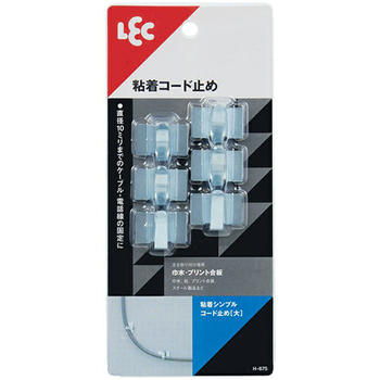 レック 粘着シンプルコード止め 大 H-675 1パック(6個)